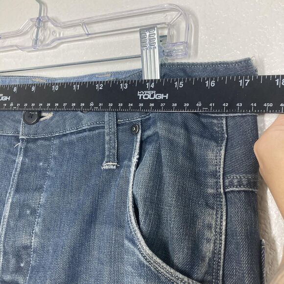 G-Star RAW Jeans Mens 32x32 Blue 3D Articulated Knee Button Fly Tapered - Picture 6 of 15